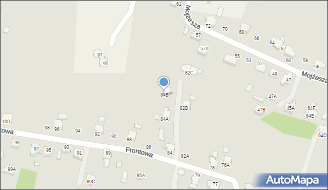 Rybnik, Frontowa, 84B, mapa Rybnika