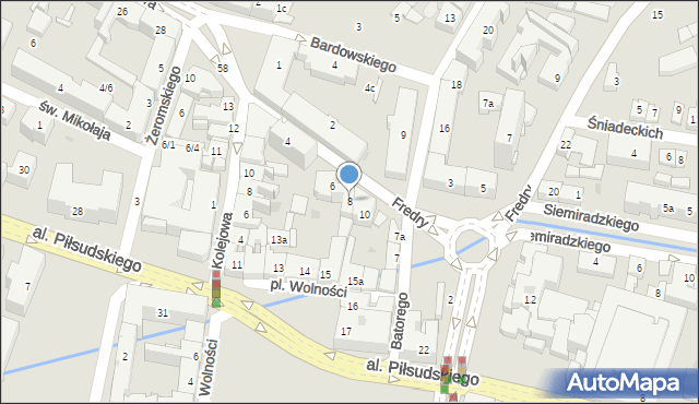 Rzeszów, Fredry Aleksandra, 8, mapa Rzeszów