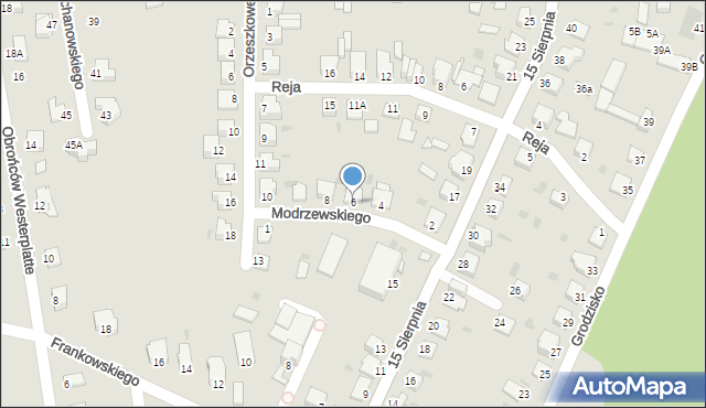 Sandomierz, Frycza-Modrzewskiego Andrzeja, 6, mapa Sandomierza