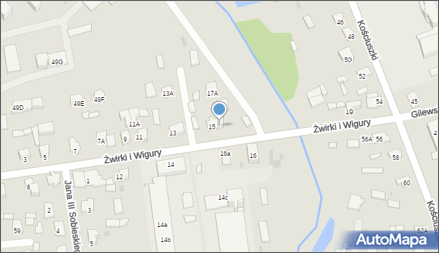 Siemiatycze, Franciszka Żwirki i Stanisława Wigury, 15A, mapa Siemiatycze