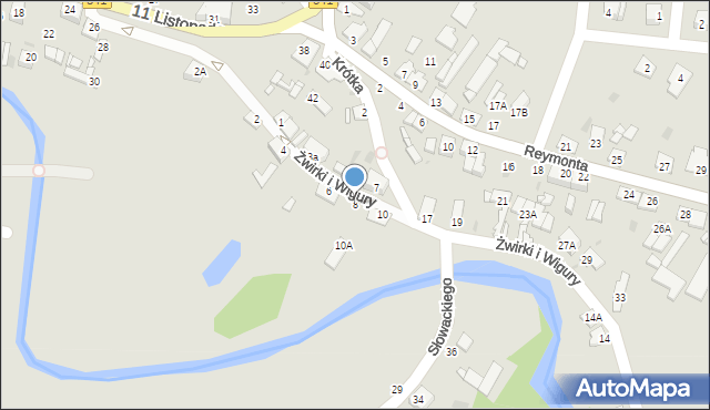 Sierpc, Franciszka Żwirki i Stanisława Wigury, 8, mapa Sierpc