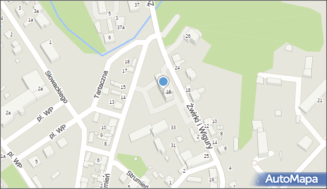 Siewierz, Franciszka Żwirki i Stanisława Wigury, 35, mapa Siewierz