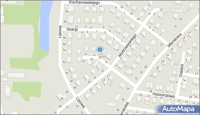 Skierniewice, Frycza-Modrzewskiego Andrzeja, 10, mapa Skierniewic