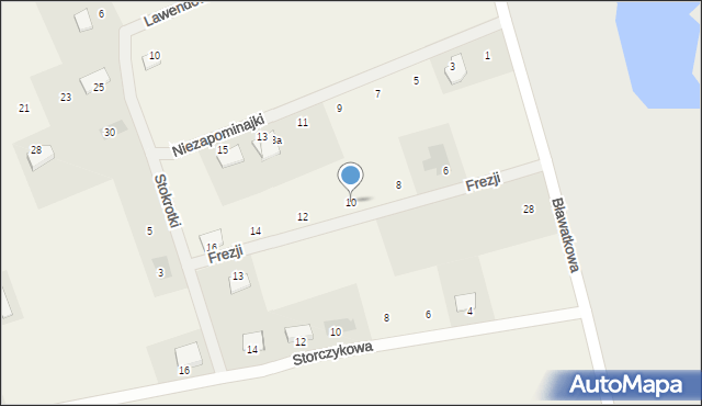 Skowarcz, Frezji, 10, mapa Skowarcz