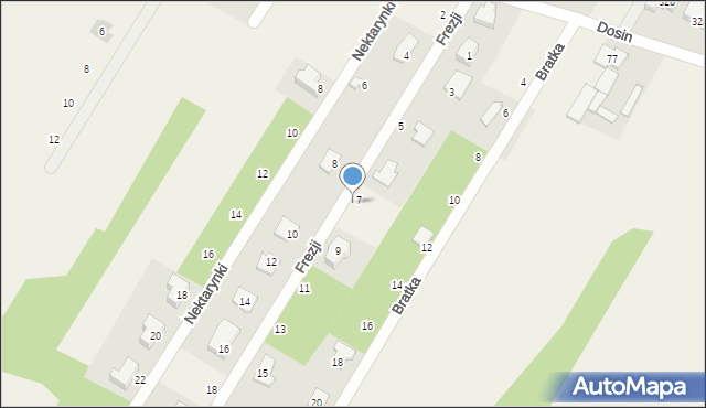 Skubianka, Frezji, 7a, mapa Skubianka