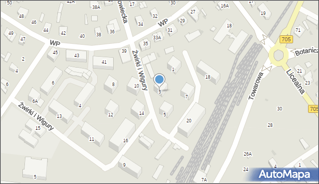 Sochaczew, Franciszka Żwirki i Stanisława Wigury, 3, mapa Sochaczew