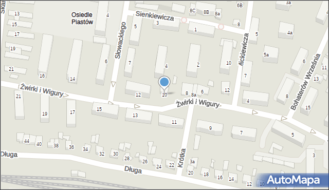 Solec Kujawski, Franciszka Żwirki i Stanisława Wigury, 10, mapa Solec Kujawski
