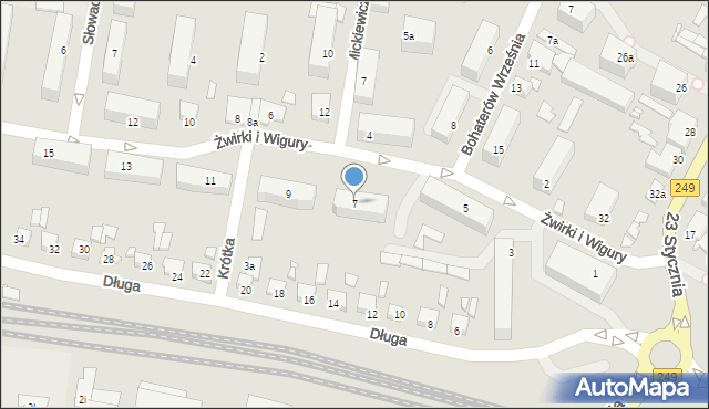 Solec Kujawski, Franciszka Żwirki i Stanisława Wigury, 7, mapa Solec Kujawski