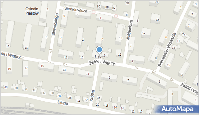 Solec Kujawski, Franciszka Żwirki i Stanisława Wigury, 8a, mapa Solec Kujawski