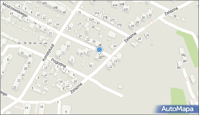 Sosnowiec, Frycza-Modrzewskiego Andrzeja, 19, mapa Sosnowca