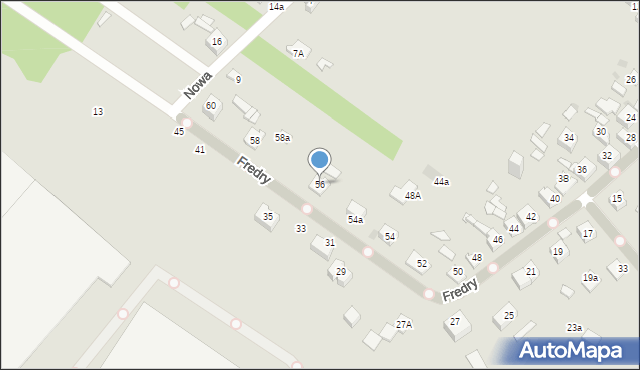 Sosnowiec, Fredry Aleksandra, 56, mapa Sosnowca