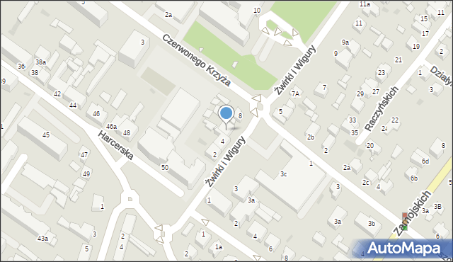Środa Wielkopolska, Franciszka Żwirki i Stanisława Wigury, 6, mapa Środa Wielkopolska