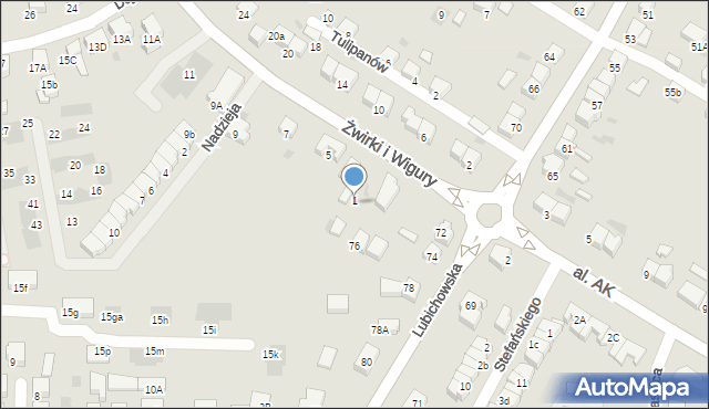 Starogard Gdański, Franciszka Żwirki i Stanisława Wigury, 1, mapa Starogard Gdański