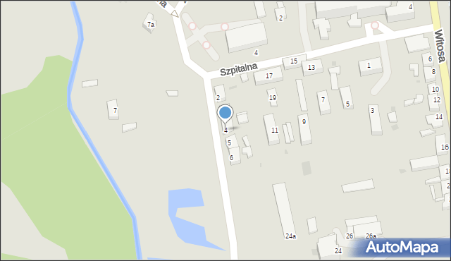 Sulęcin, Franciszka Żwirki i Stanisława Wigury, 4, mapa Sulęcin