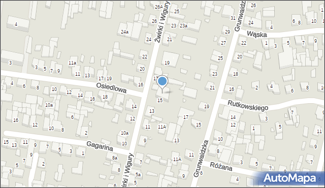 Swarzędz, Franciszka Żwirki i Stanisława Wigury, 15a, mapa Swarzędz