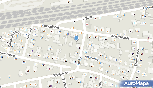 Swarzędz, Fredry Aleksandra, 2, mapa Swarzędz