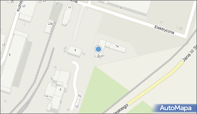 Świdnik, Franciszka Żwirki i Stanisława Wigury, 10, mapa Świdnika