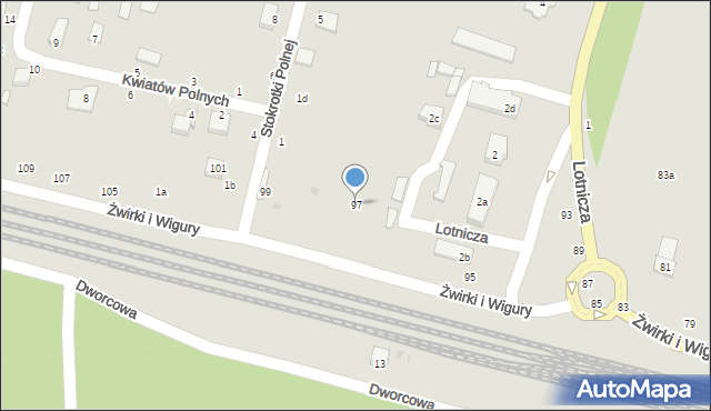 Świdnik, Franciszka Żwirki i Stanisława Wigury, 97, mapa Świdnika
