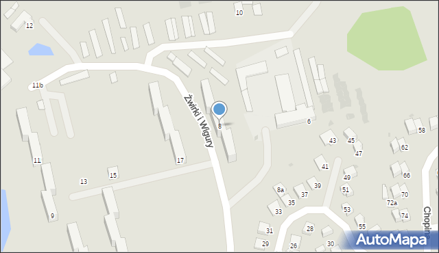 Świecie, Franciszka Żwirki i Stanisława Wigury, 8, mapa Świecie