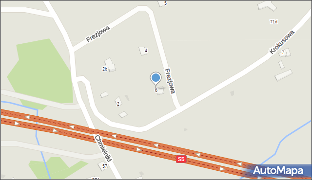 Świecie, Frezjowa, 6, mapa Świecie