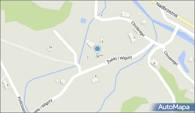 Świeradów-Zdrój, Franciszka Żwirki i Stanisława Wigury, 3a, mapa Świeradów-Zdrój