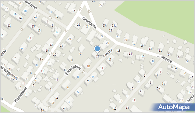 Świnoujście, Fredry Aleksandra, 12, mapa Świnoujście