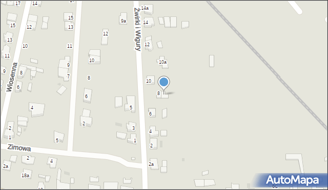 Szamotuły, Franciszka Żwirki i Stanisława Wigury, 8a, mapa Szamotuły
