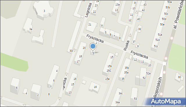 Szczecin, Frysztacka, 3, mapa Szczecina