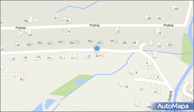 Targanice, Franciszka Żwirki i Stanisława Wigury, 1L, mapa Targanice