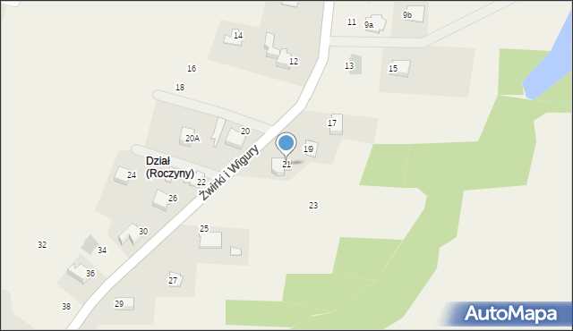 Targanice, Franciszka Żwirki i Stanisława Wigury, 21, mapa Targanice