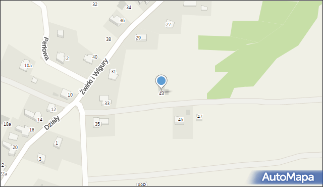 Targanice, Franciszka Żwirki i Stanisława Wigury, 43, mapa Targanice