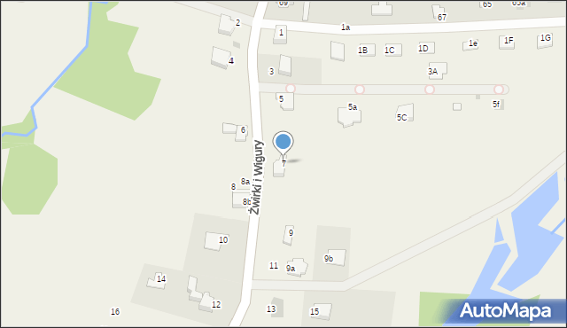 Targanice, Franciszka Żwirki i Stanisława Wigury, 7, mapa Targanice