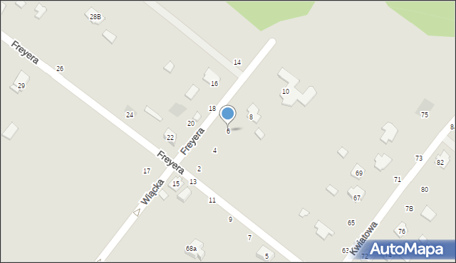 Tarnobrzeg, Freyera Alfreda, 6, mapa Tarnobrzegu