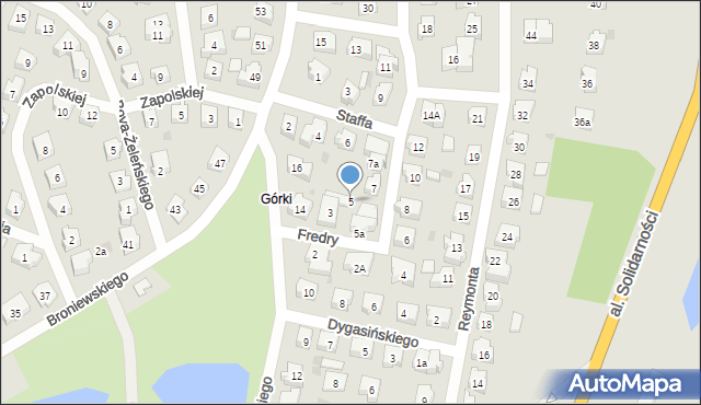 Tczew, Fredry Aleksandra, 5, mapa Tczew