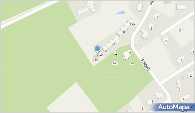 Tomaszkowo, Fregaty, 10a, mapa Tomaszkowo