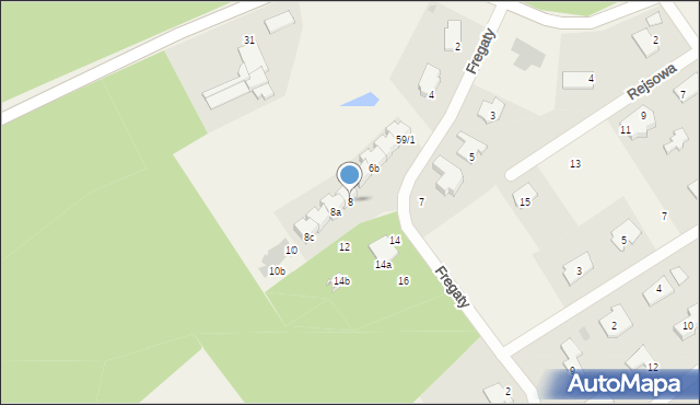 Tomaszkowo, Fregaty, 8, mapa Tomaszkowo