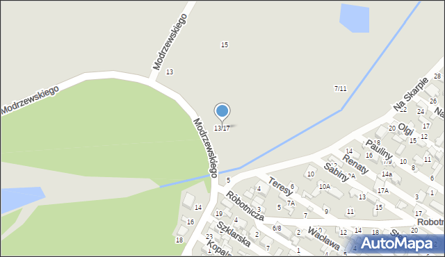 Tomaszów Mazowiecki, Frycza-Modrzewskiego Andrzeja, 13/17, mapa Tomaszów Mazowiecki
