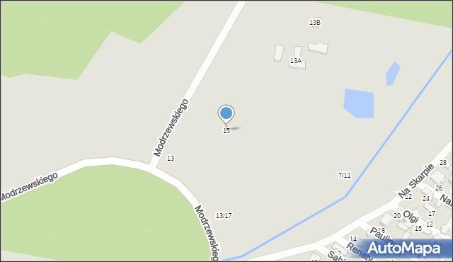 Tomaszów Mazowiecki, Frycza-Modrzewskiego Andrzeja, 15, mapa Tomaszów Mazowiecki