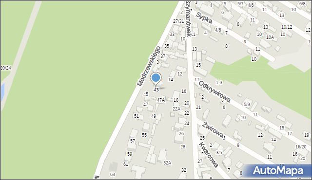 Tomaszów Mazowiecki, Frycza-Modrzewskiego Andrzeja, 43, mapa Tomaszów Mazowiecki