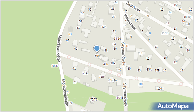 Tomaszów Mazowiecki, Frycza-Modrzewskiego Andrzeja, 69A, mapa Tomaszów Mazowiecki