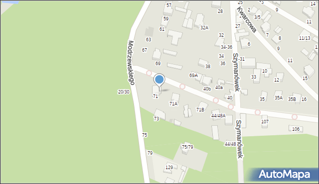 Tomaszów Mazowiecki, Frycza-Modrzewskiego Andrzeja, 71/73, mapa Tomaszów Mazowiecki