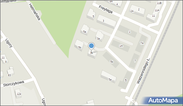 Toruń, Freytaga Adama, 3b, mapa Torunia