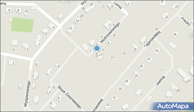 Wągrowiec, Frycza-Modrzewskiego Andrzeja, 2a, mapa Wągrowiec