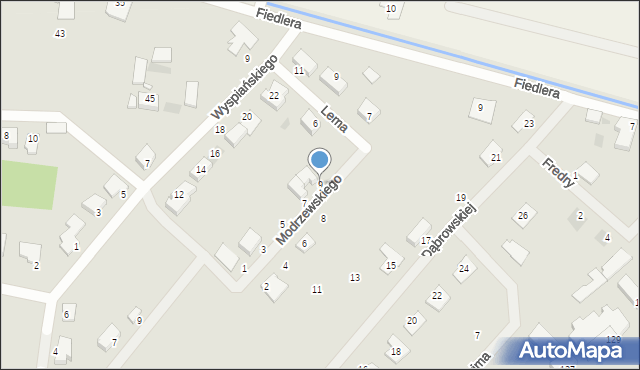 Wągrowiec, Frycza-Modrzewskiego Andrzeja, 9, mapa Wągrowiec