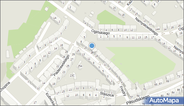 Wałbrzych, Fredry Aleksandra, 18, mapa Wałbrzycha