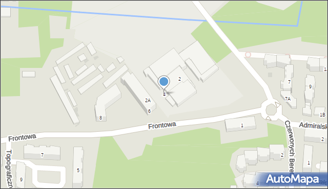 Warszawa, Frontowa, 4, mapa Warszawy