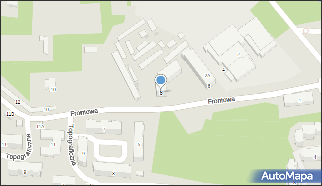 Warszawa, Frontowa, 8, mapa Warszawy