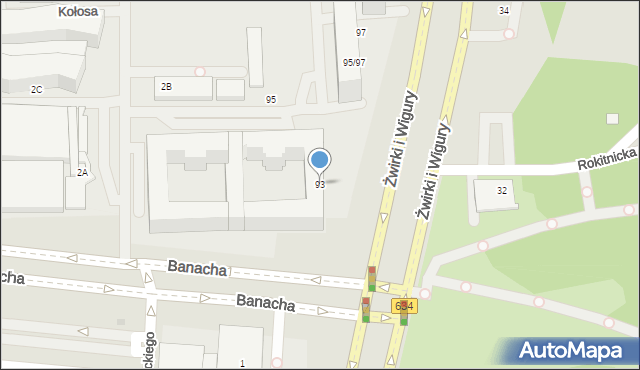 Warszawa, Franciszka Żwirki i Stanisława Wigury, 93, mapa Warszawy