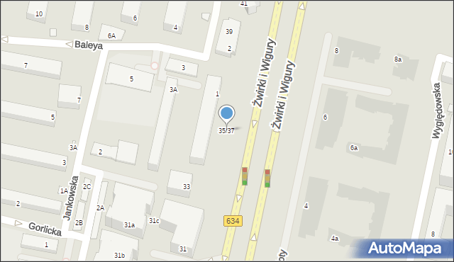 Warszawa, Franciszka Żwirki i Stanisława Wigury, 35/37, mapa Warszawy