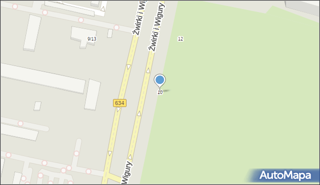 Warszawa, Franciszka Żwirki i Stanisława Wigury, 10, mapa Warszawy